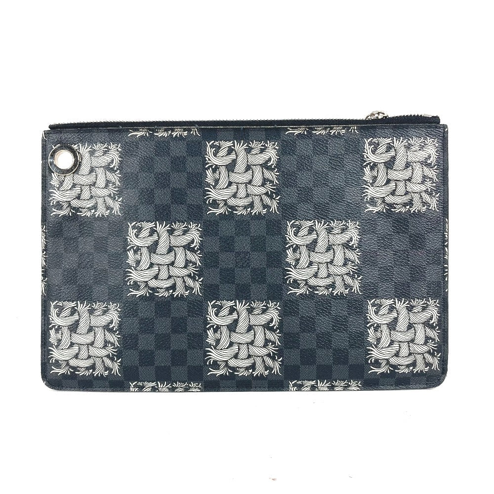 LOUIS VUITTON Clutch bag Damier Grafitto Canvas black Damier Grafitte Pochette Jules PM mens