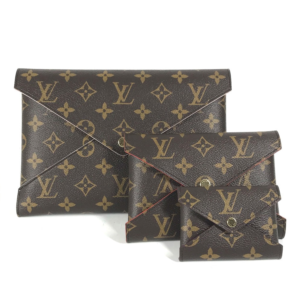 LOUIS VUITTON Clutch bag Monogram canvas Brown Monogram Pochette Kirigami Women