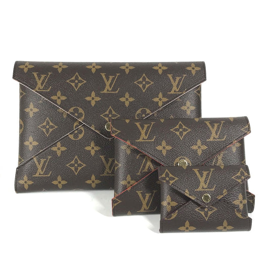 LOUIS VUITTON Clutch bag Monogram canvas Brown Monogram Pochette Kirigami Women