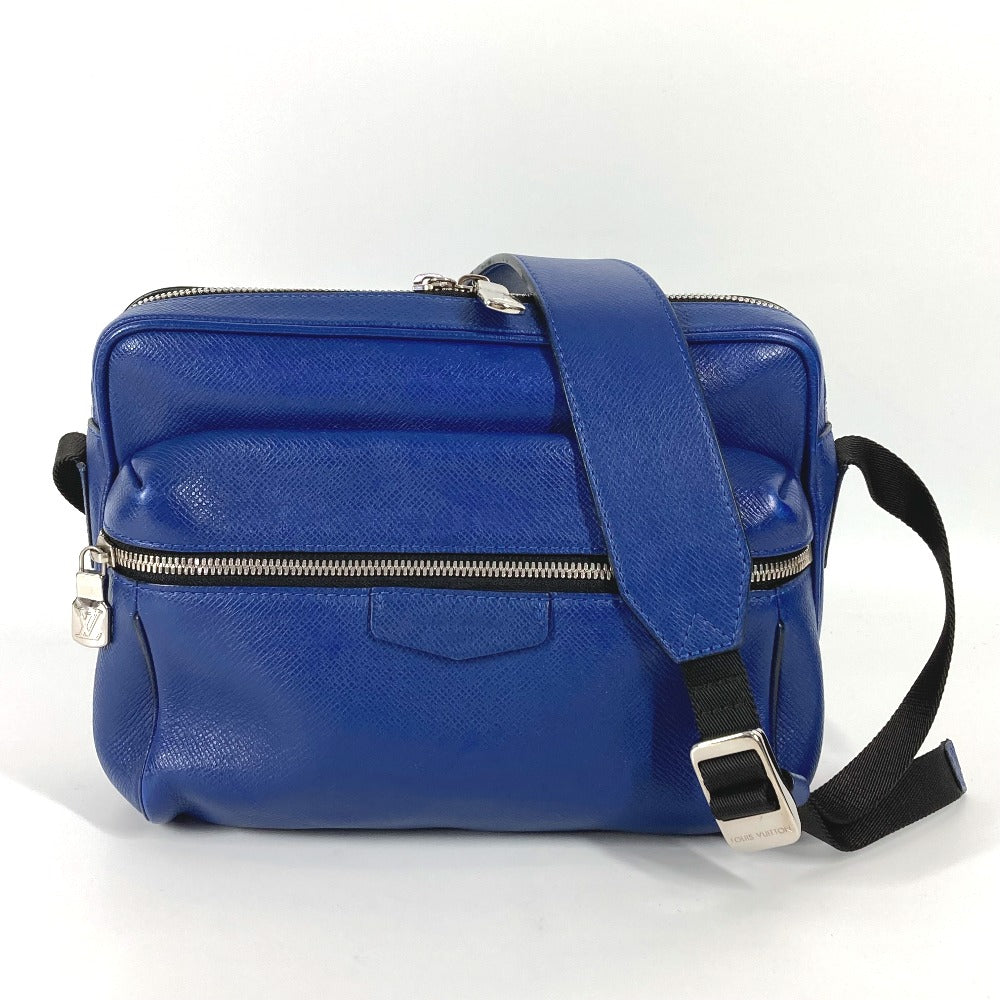 LOUIS VUITTON Shoulder Bag Taiga Leather blue Taiga Outdoor messenger PM unisex(Unisex)