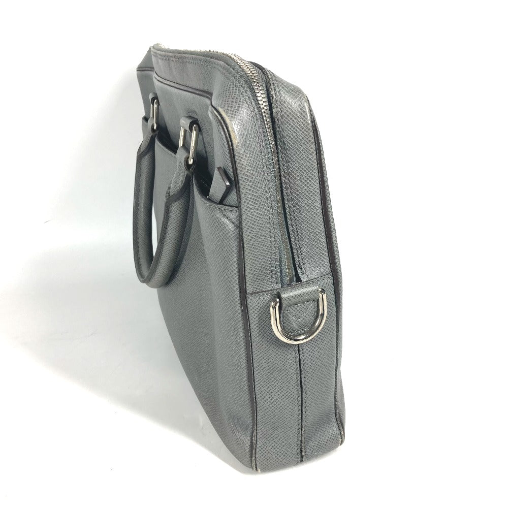 Luxury Women's Handbag | LOUIS VUITTON Business bag Taiga Leather gray Taiga Taiga Porto Document Business PDB mens