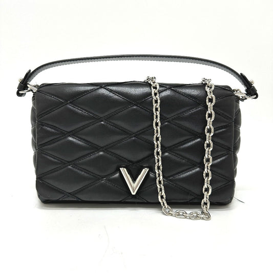 LOUIS VUITTON Shoulder Bag leather black quilting Martage Women
