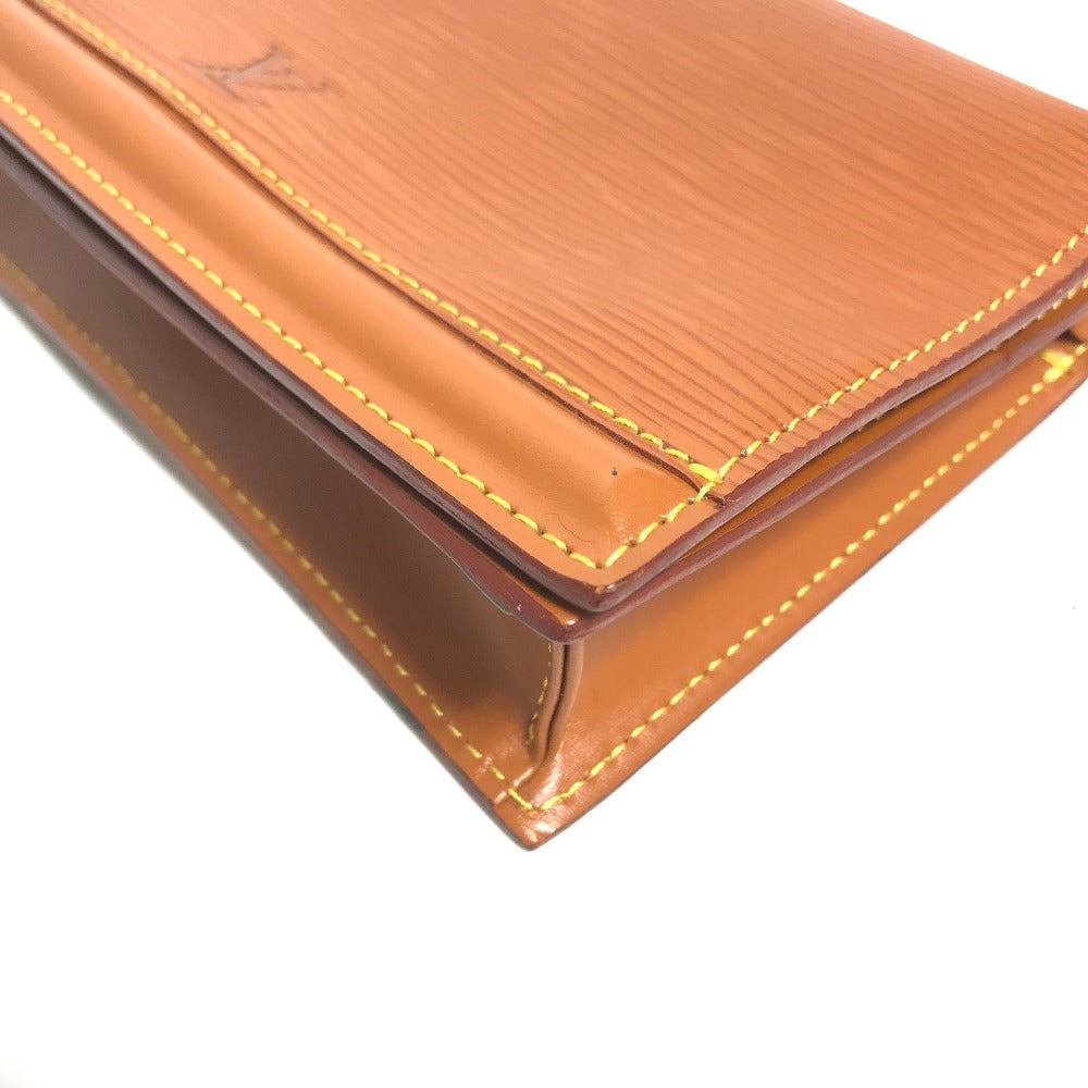 LOUIS VUITTON Pouch Epi Leather Brown Epi Santure Tilsit Women