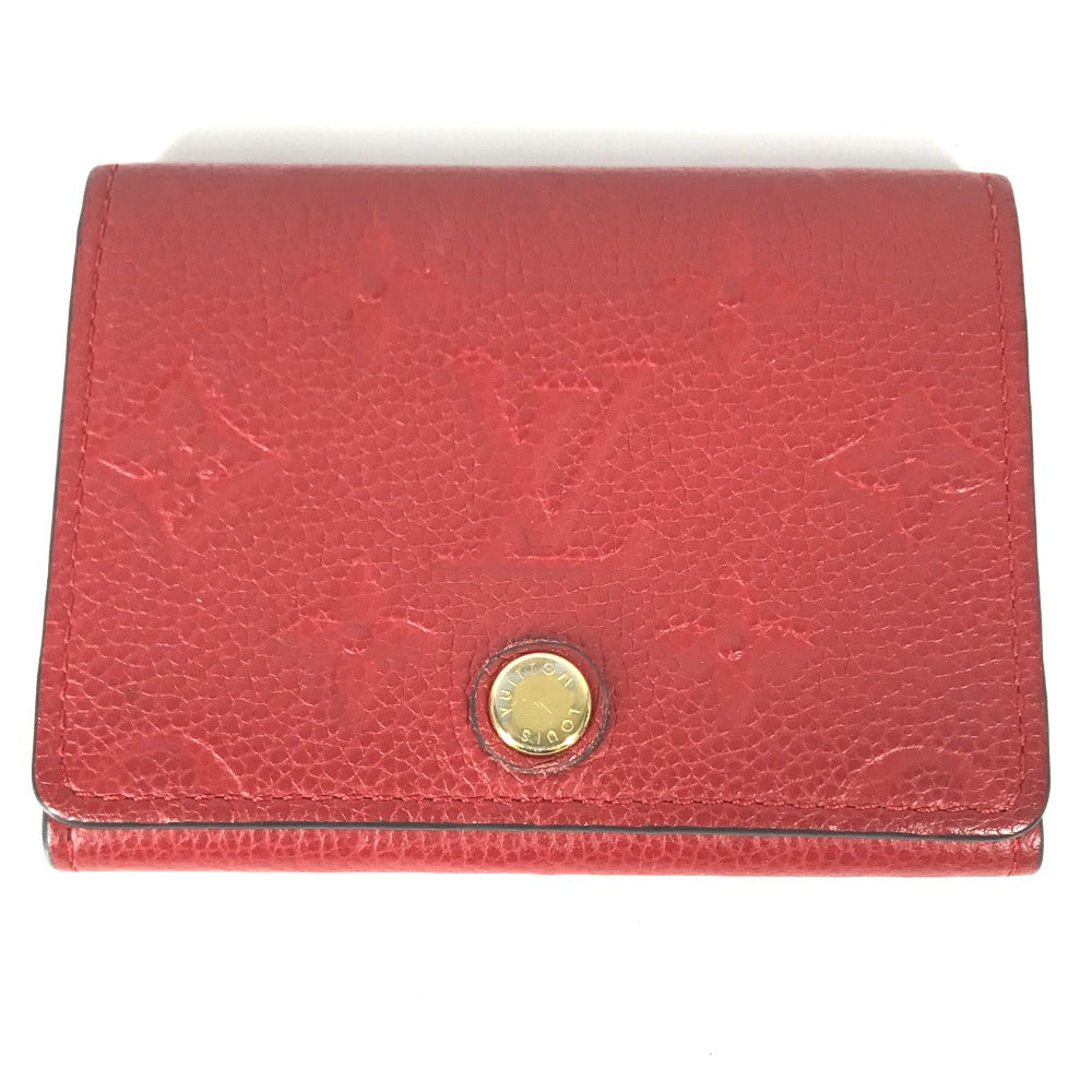 LOUIS VUITTON Card Case Monogram Ann Platt Leather Red Monogram Ann Platt Annevelt Cult De Vigitte Women