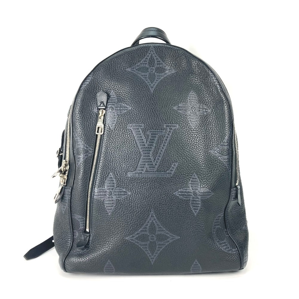 LOUIS VUITTON Backpack leather black Monogram Taurillon Clemence Shadow Armand backpack