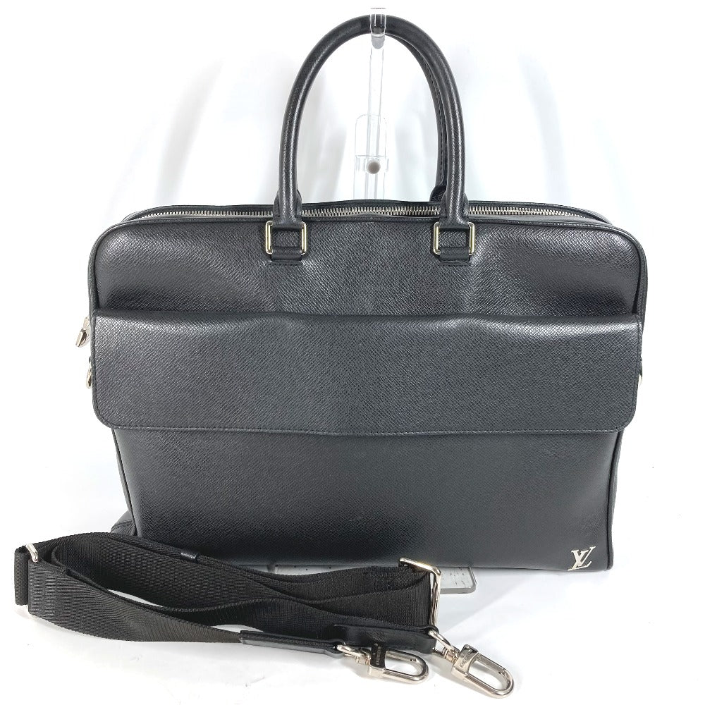 Luxury Women's Handbag | LOUIS VUITTON Business bag Taiga Leather black Taiga Alex mens