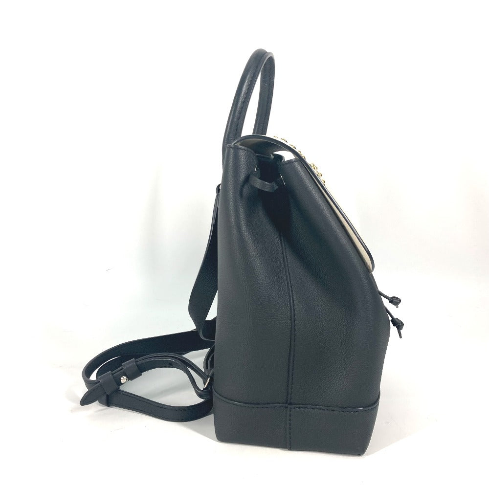 LOUIS VUITTON Backpack leather black Rock Me Backpack Studs Women