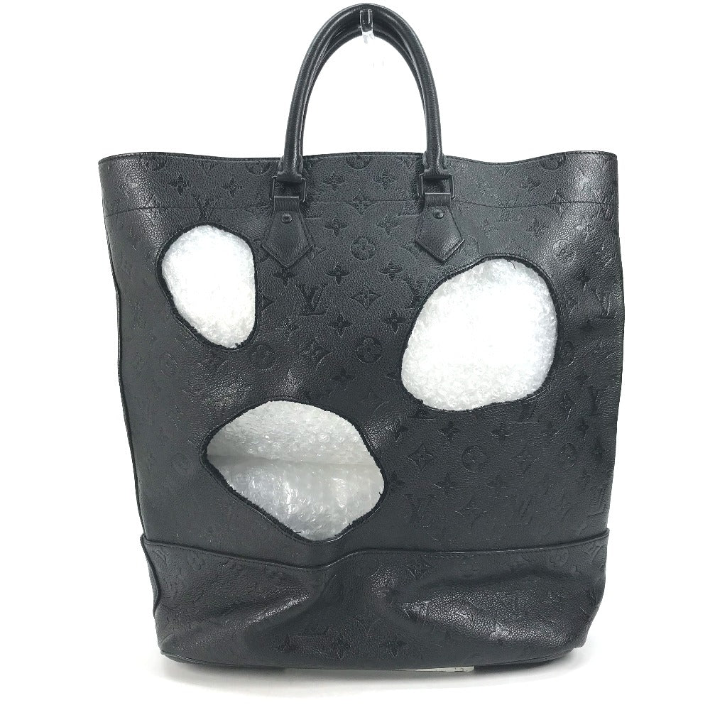 LOUIS VUITTON Tote Bag Monogram Ann Platt Leather black Rei Kawakubo collaboration Monogram Empreinte With Holes PM