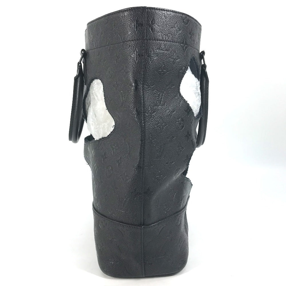Luxury Women's Tote Bag | LOUIS VUITTON Tote Bag Monogram Ann Platt Leather black Rei Kawakubo collaboration Monogram Empreinte With Holes PM