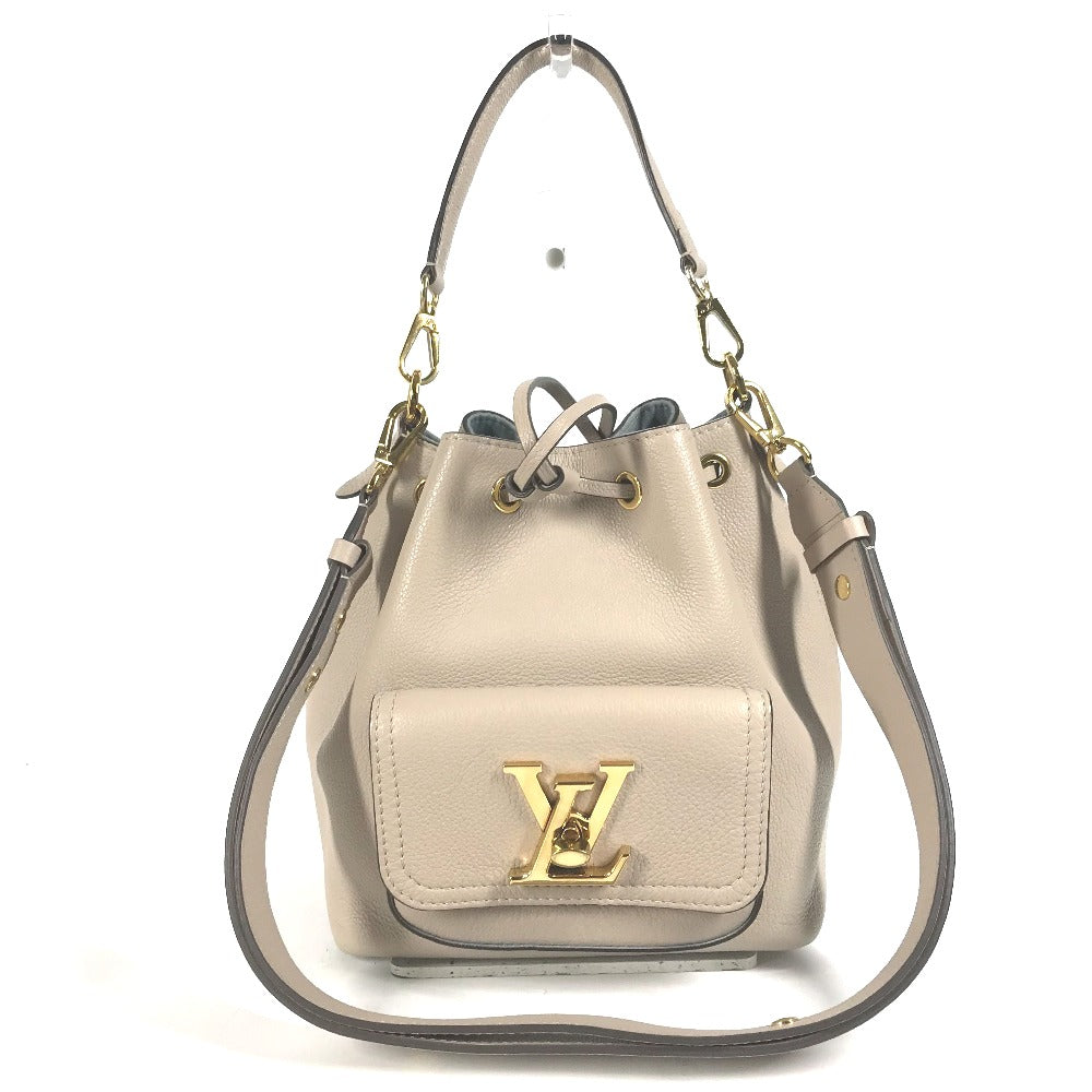 LOUIS VUITTON Shoulder Bag leather beige Handbag Rock Me BucketNV Women