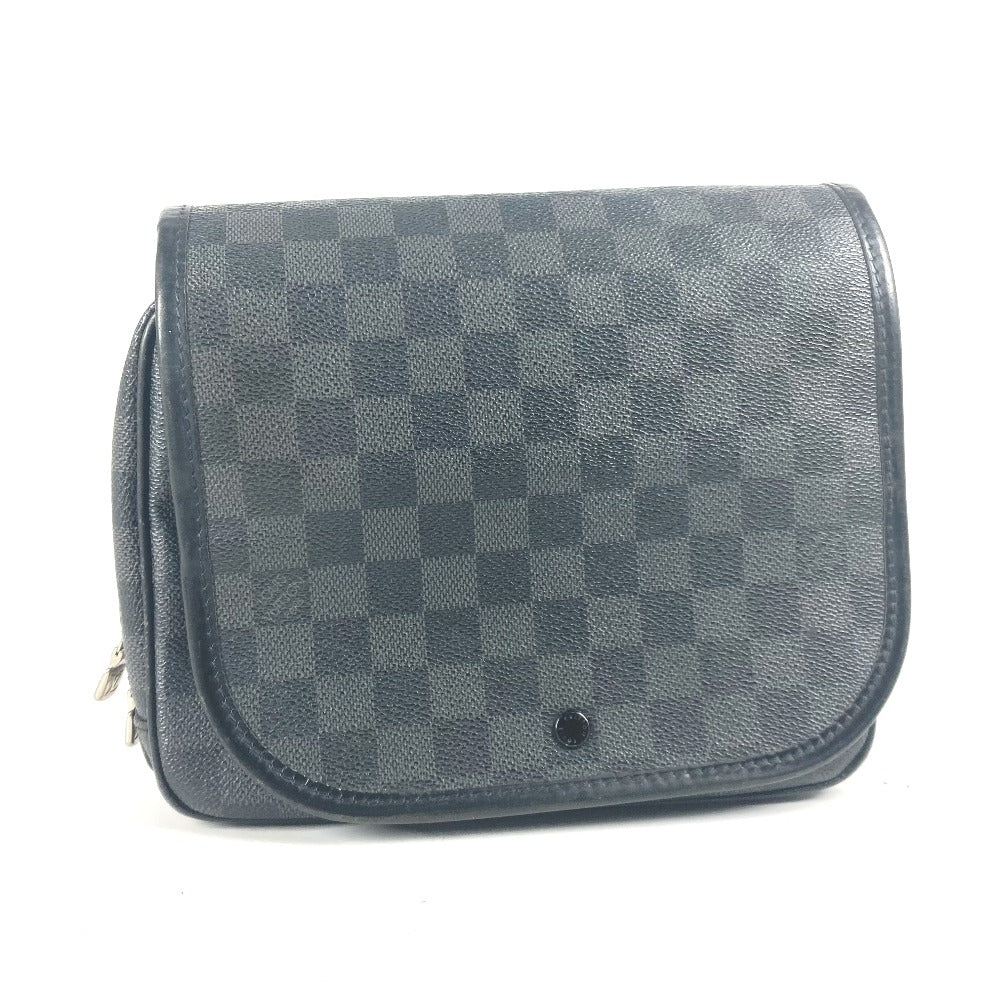LOUIS VUITTON Pouch Damier Grafitto Canvas black Damier Grafitte Truth Suspendable mens