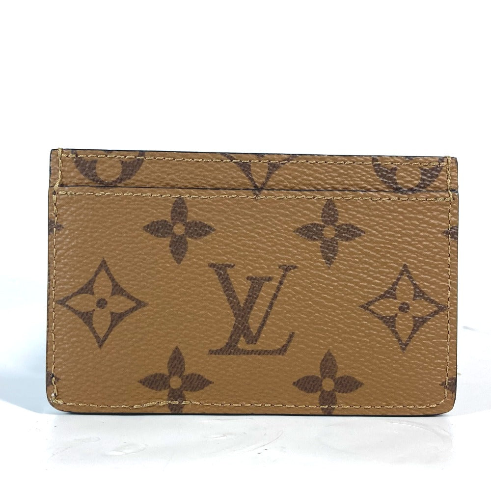 LOUIS VUITTON Card Case Monogram reverse canvas Brown Monogram reverse Porto cult Simple Women