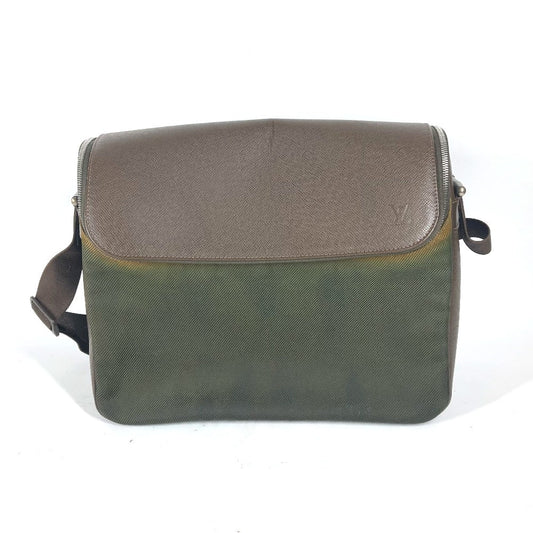 LOUIS VUITTON Shoulder Bag Taiga Leather, Nylon Brown Taiga Thai meal mens