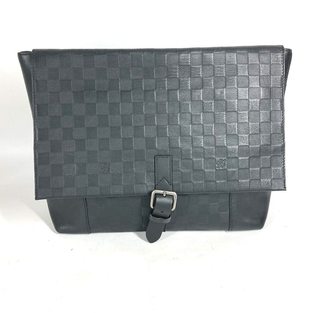 LOUIS VUITTON Handbag Damier Anfini Leather black Damier Anfini loft mens