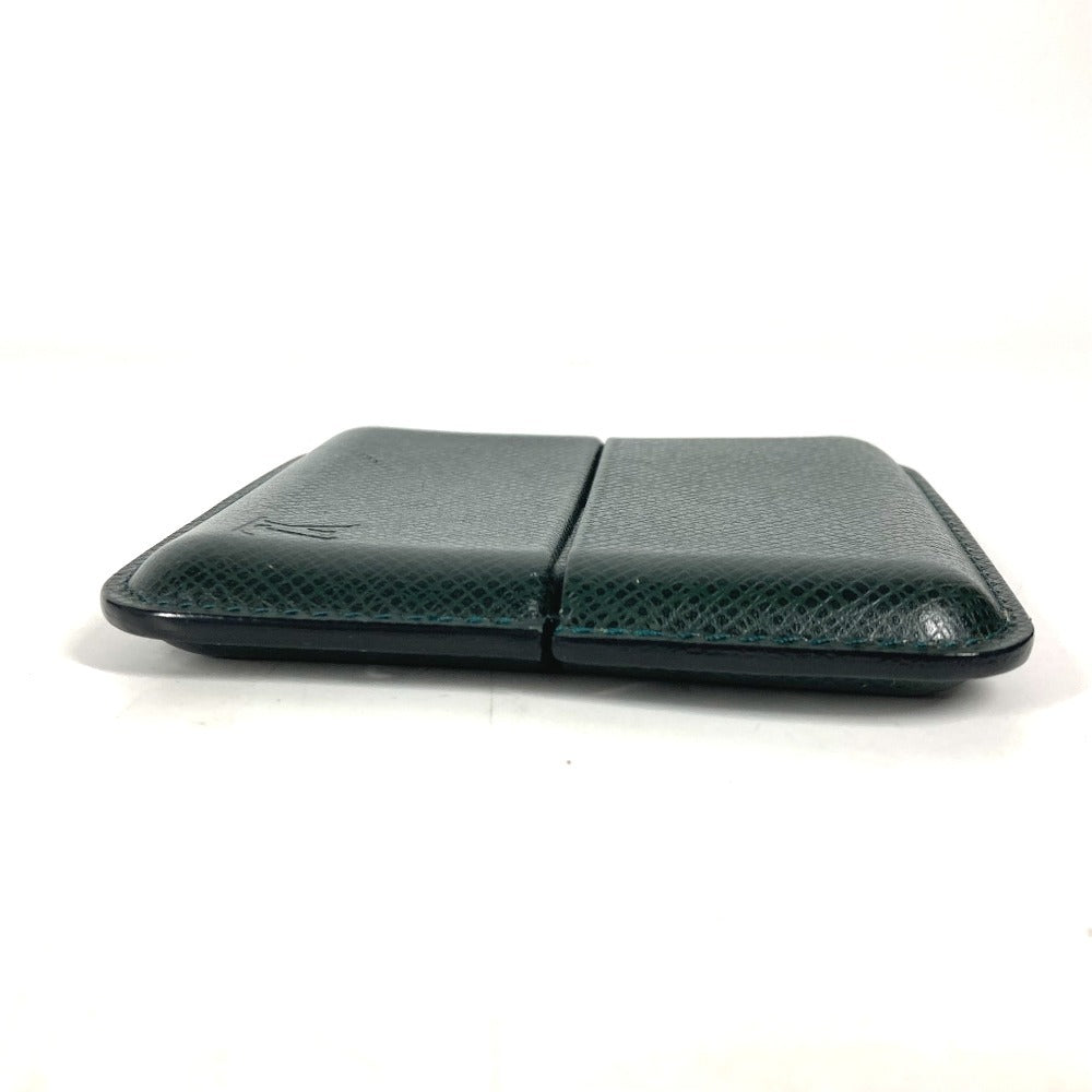 LOUIS VUITTON Cigarette case Taiga Leather green Taiga Etui 10 cigarillos unisex(Unisex)