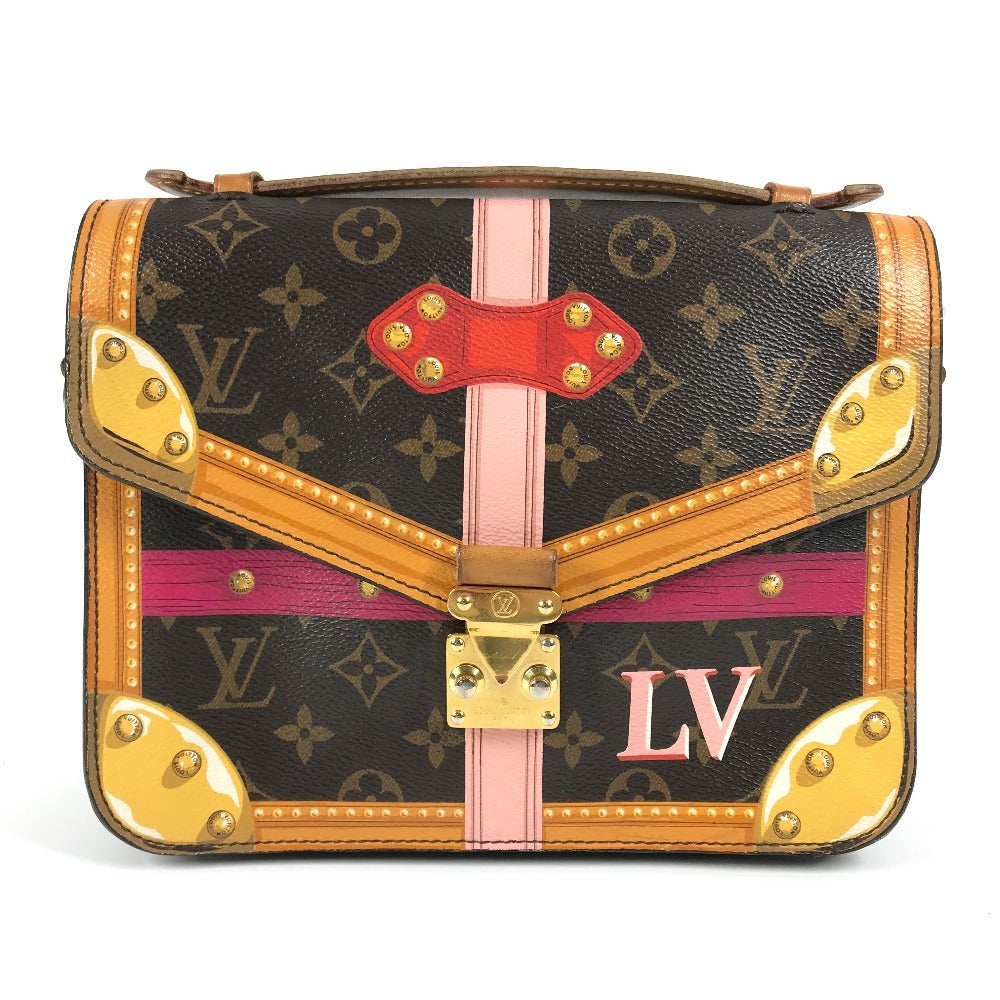 LOUIS VUITTON Handbag Monogram canvas Brown Monogram Summer Trunk Pochette Metis Women