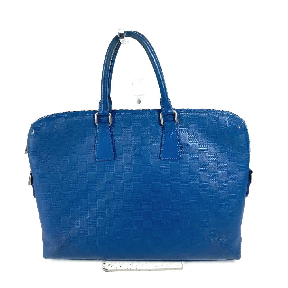 Luxury Women's Handbag | LOUIS VUITTON Business bag Damier Anfini Leather blue Damier Anfini Porto de Cumanjour PDJ mens