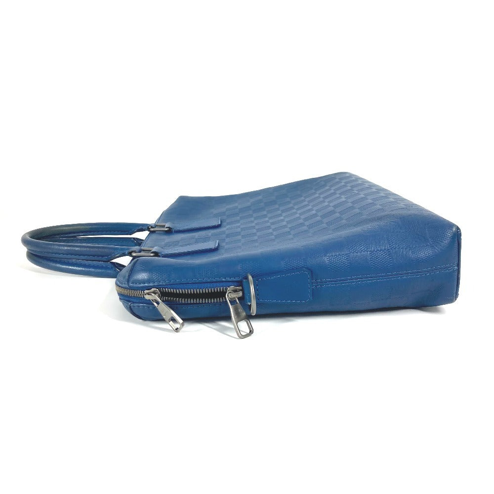 Luxury Women's Handbag | LOUIS VUITTON Business bag Damier Anfini Leather blue Damier Anfini Porto de Cumanjour PDJ mens