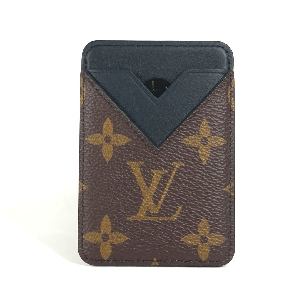 LOUIS VUITTON Card Case Monogram macacer canvas Brown Monogram macacer Porto Cult Magnet unisex(Unisex)
