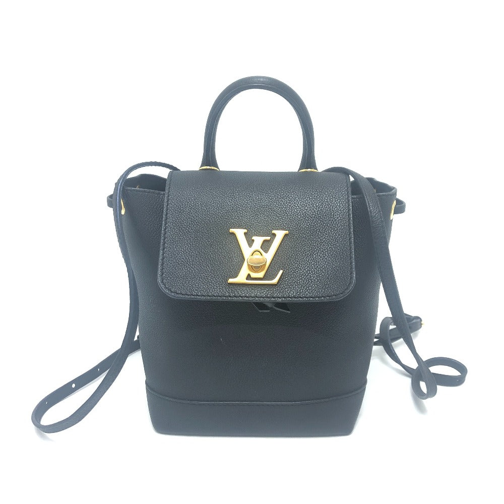LOUIS VUITTON Backpack leather black rock Me