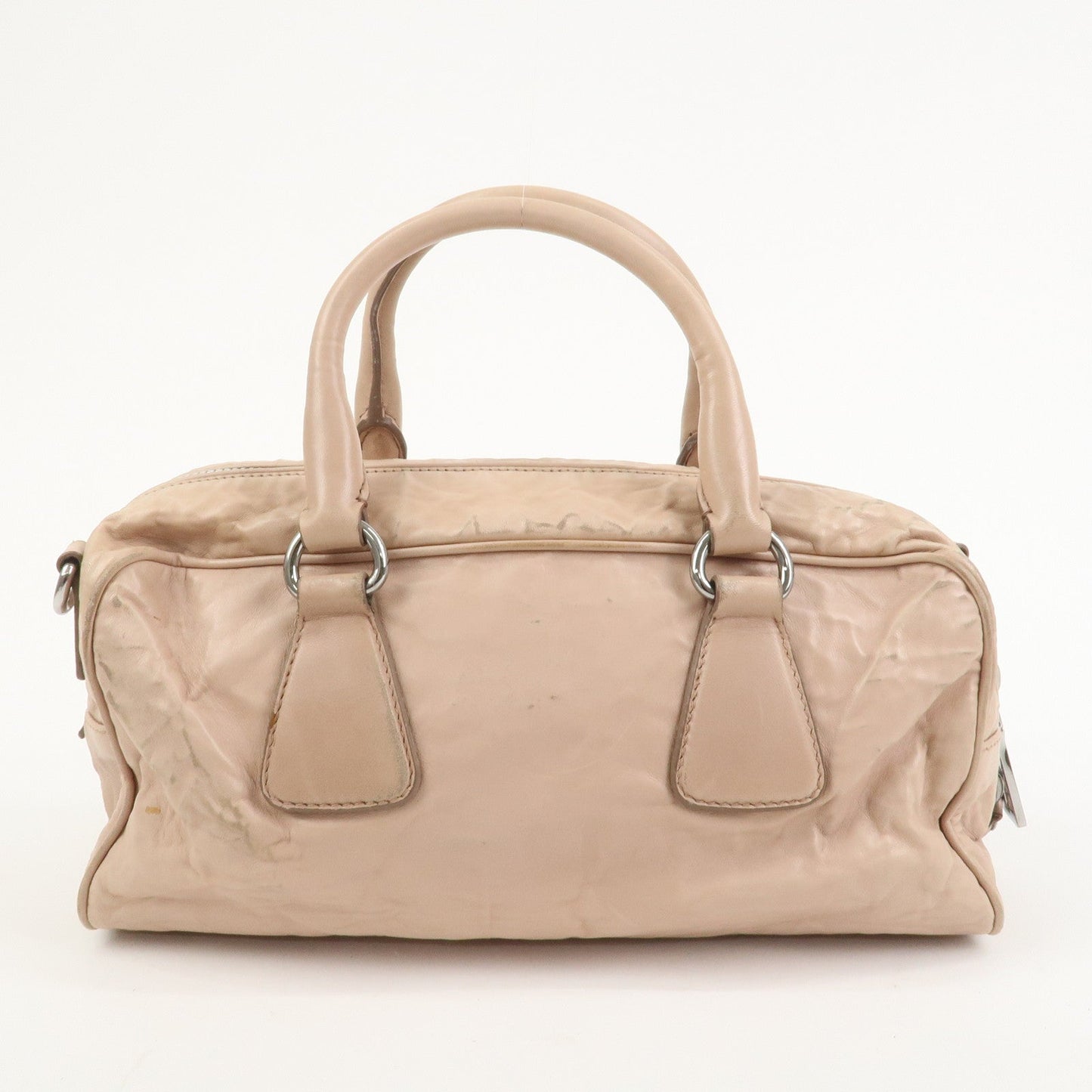 PRADA Nappa Leather 2Way Bag Hand Bag Shoulder Bag Light Pink