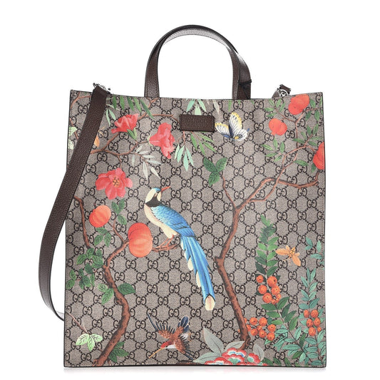 Gucci Caro Leather Canvas Tote