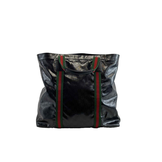 Gucci Nylon Leather Canvas Tote