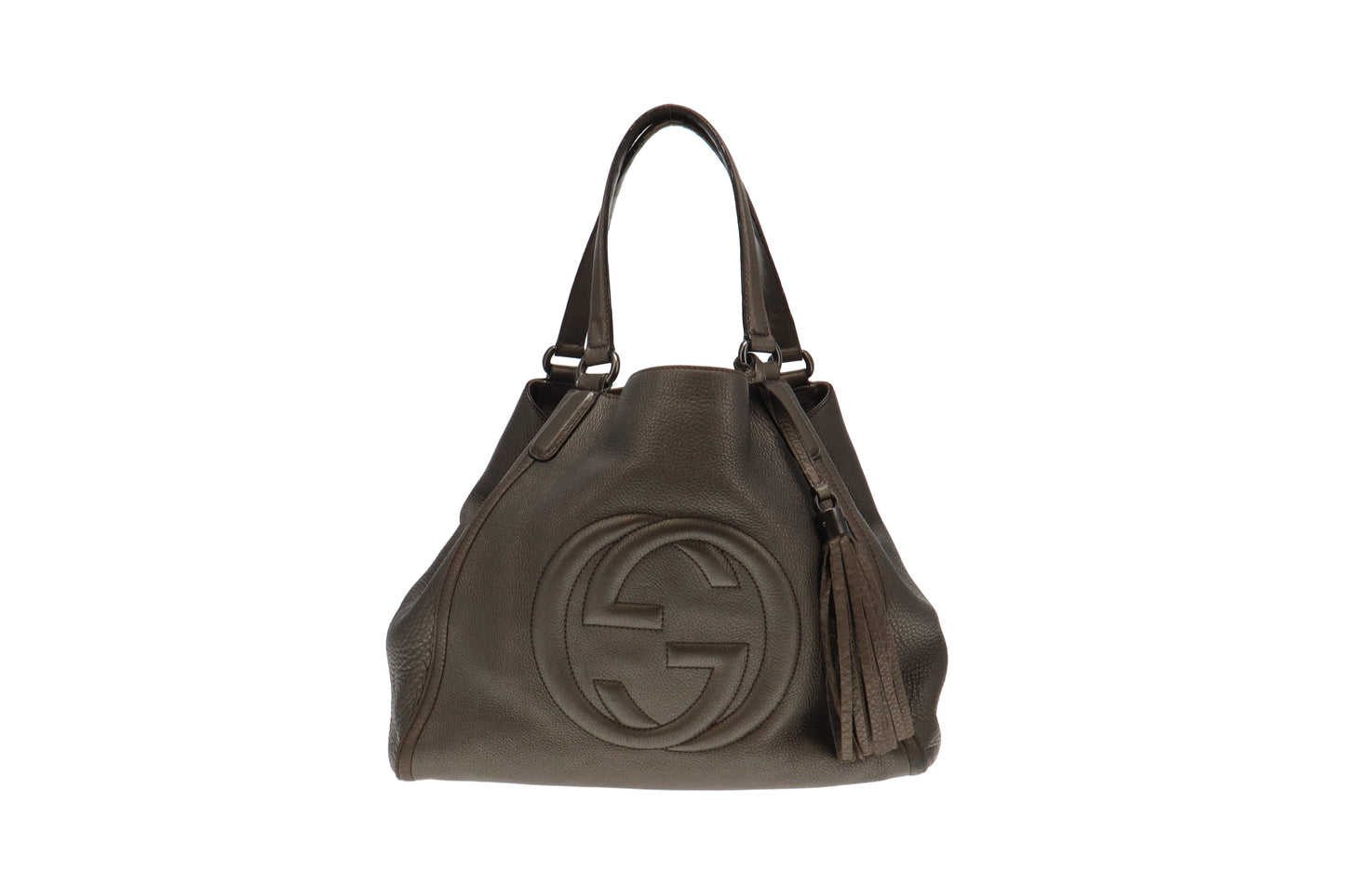 Gucci Soho Green Leather Metallic Shoulder Bag