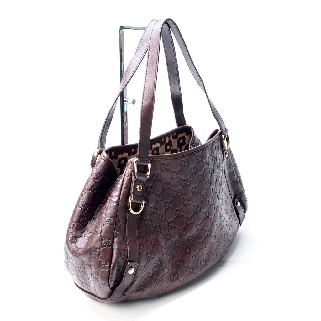 Gucci 130736 Abbey Leather Tote Medium Bag