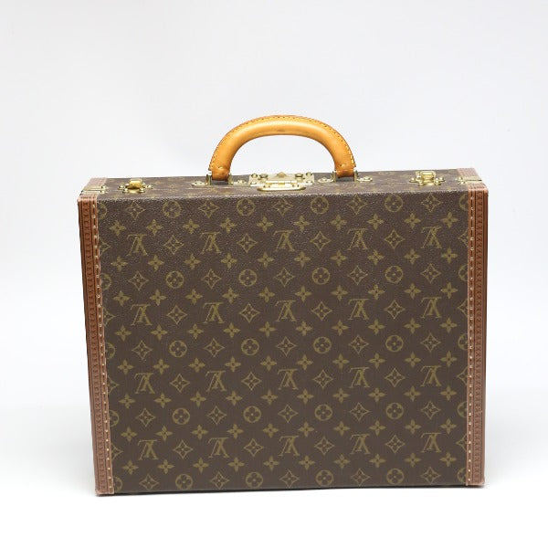 Luxury Women's Handbag | LOUIS VUITTON trunk Monogram canvas Brown Attache case Monogram President mens