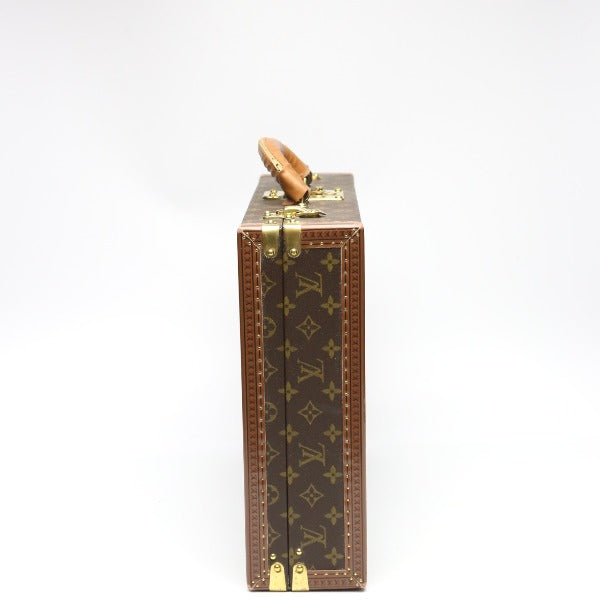 Luxury Women's Handbag | LOUIS VUITTON trunk Monogram canvas Brown Attache case Monogram President mens