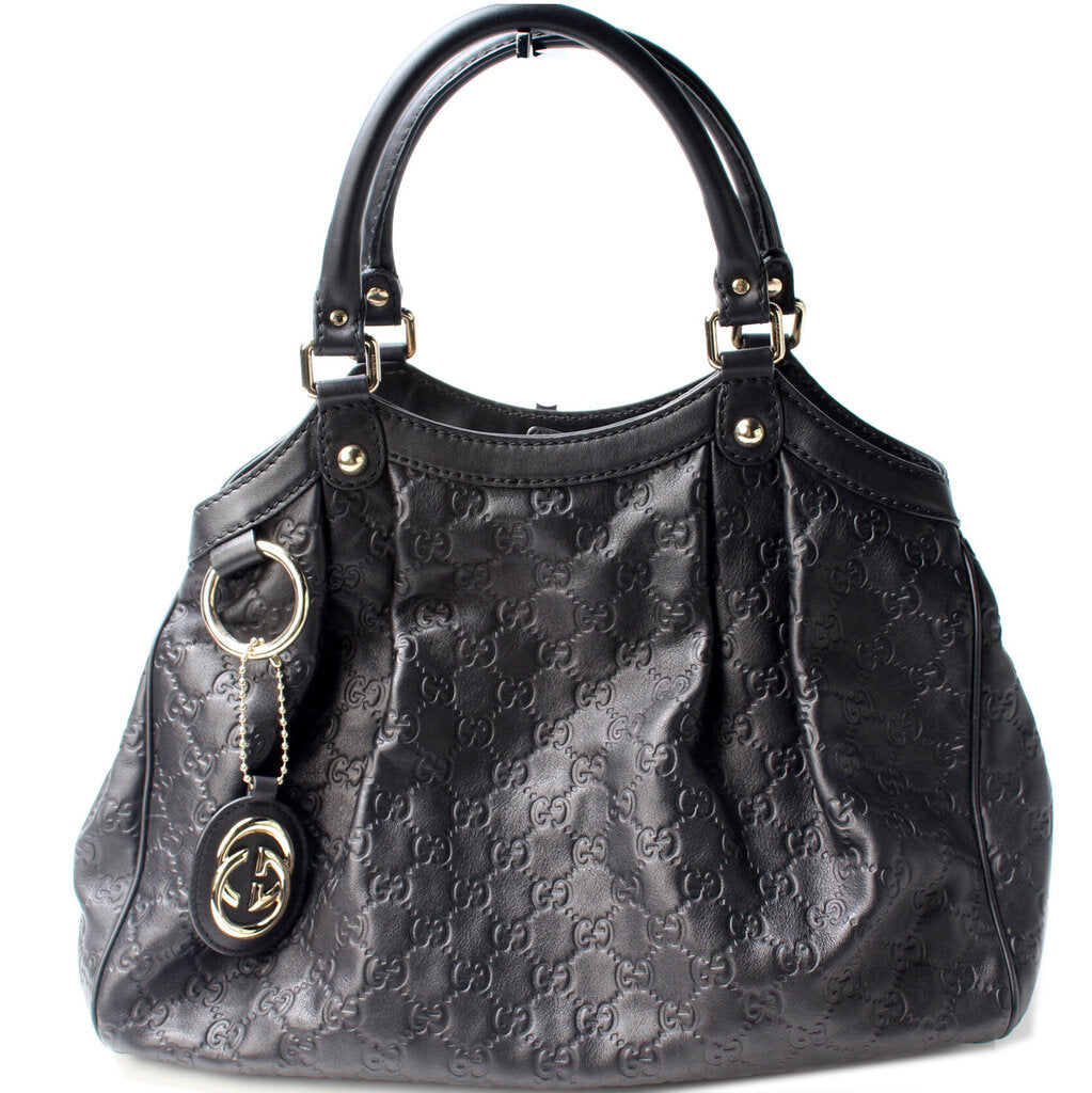 Gucci 211944 Sukey GG Leather Medium Bag