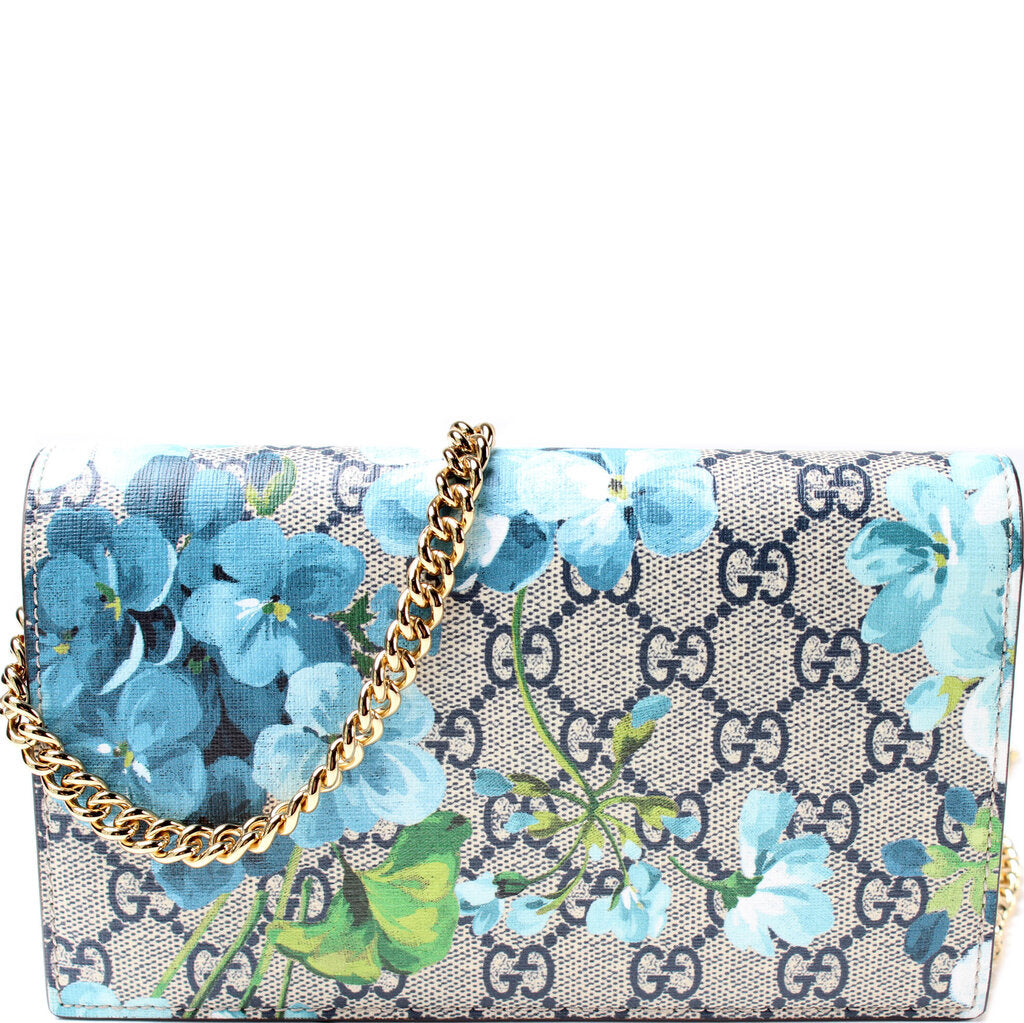 Gucci 402724 Blooms Chain Wallet Bag