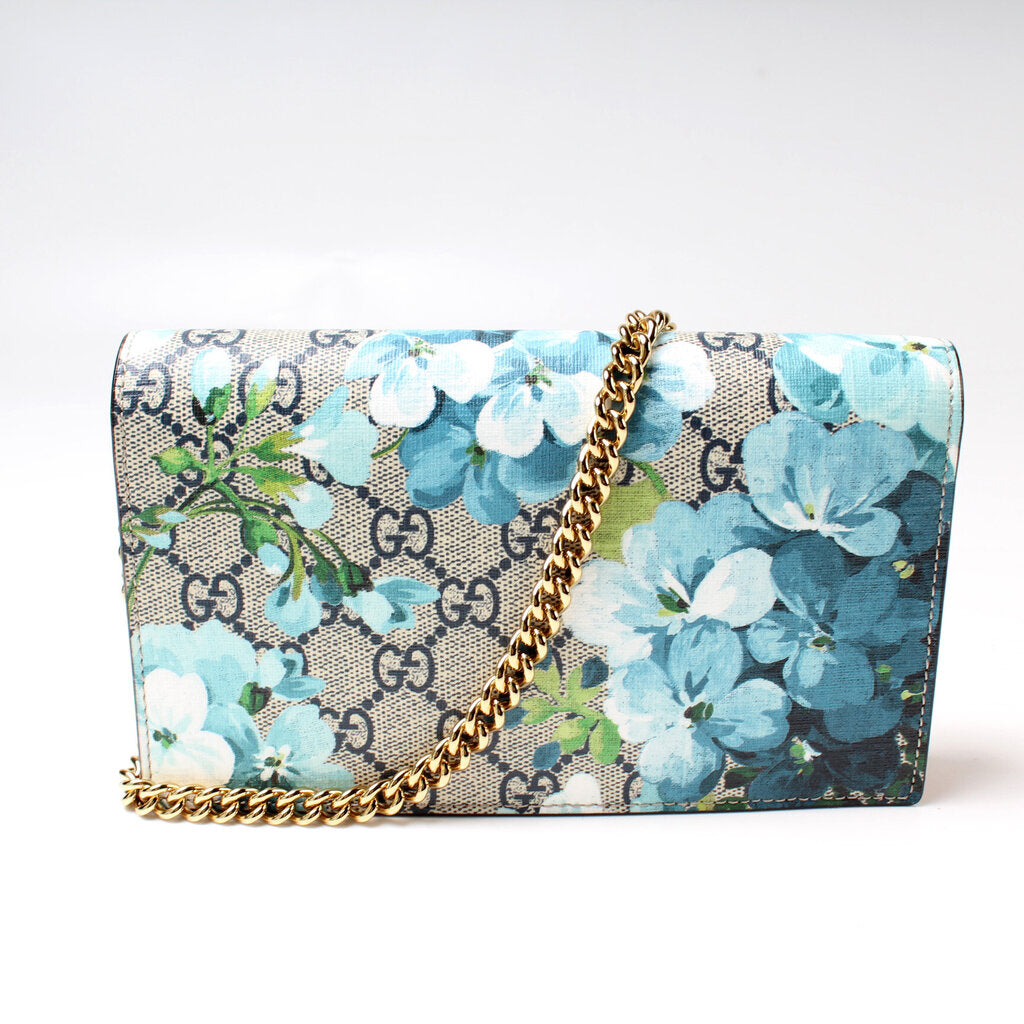 Gucci 402724 Blooms Chain Wallet Bag