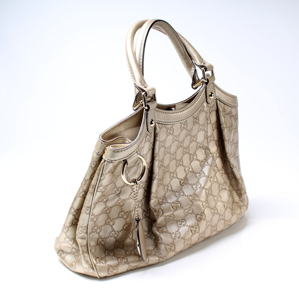 Gucci 211944 Sukey GG Leather Medium Bag