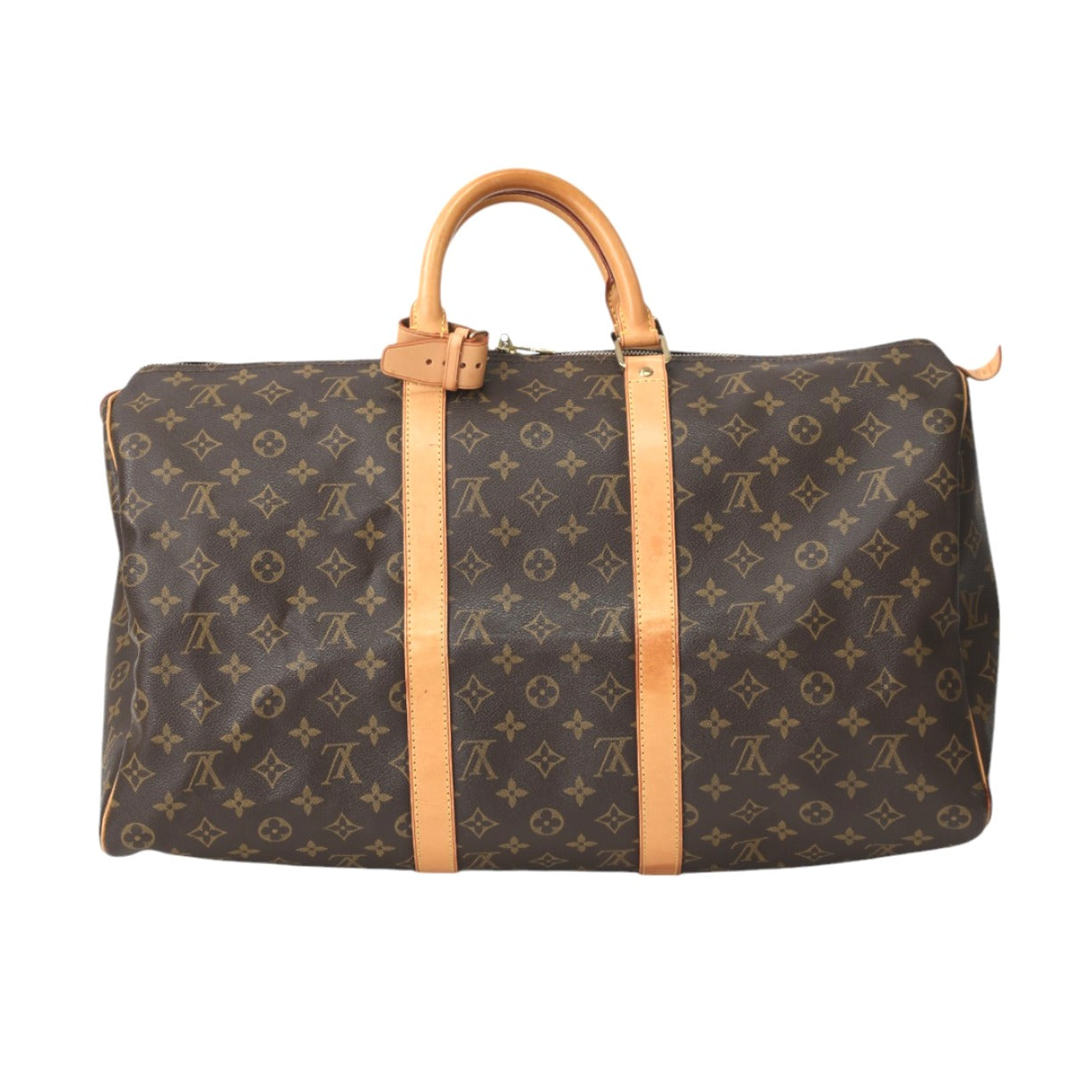 LOUIS VUITTON Boston Duffel bag Monogram canvas Brown Travel bag Monogram Discontinued Keepall 50 unisex(Unisex)