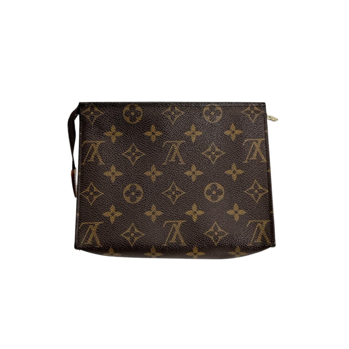 LOUIS VUITTON Pouch Monogram canvas Brown Pochette Monogram Toilette 19 unisex(Unisex)