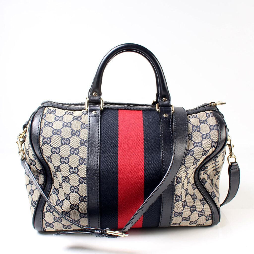 Gucci 247205 Boston Canvas Bag
