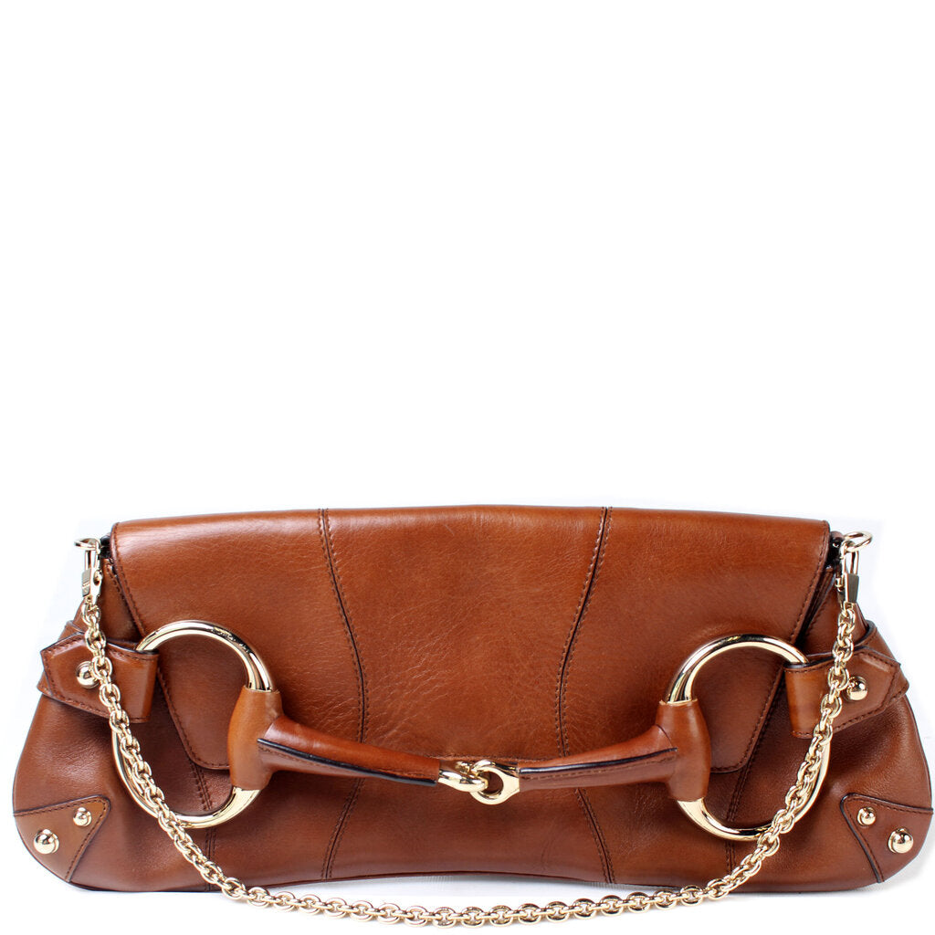 Gucci 131471 Horsebit Chain Clutch Bag