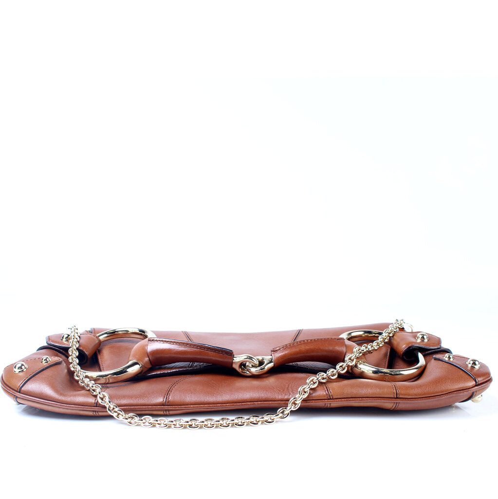 Gucci 131471 Horsebit Chain Clutch Bag