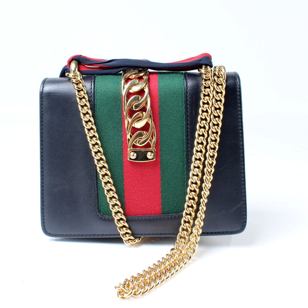 Gucci 431666 Sylvie Mini Leather Shoulder Bag