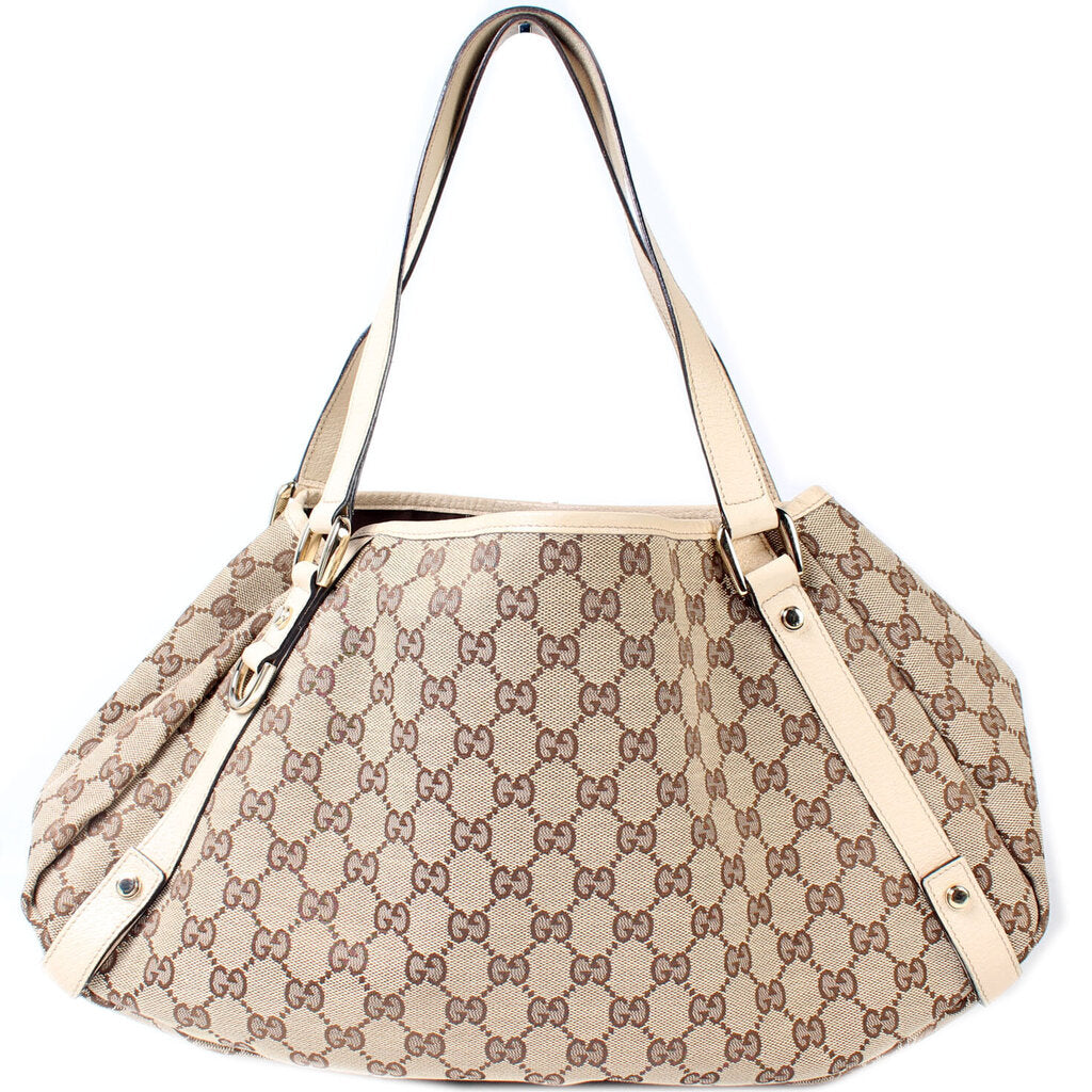 Gucci 130736 Abbey Canvas Tote Medium Bag