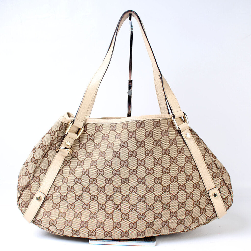 Gucci 130736 Abbey Canvas Tote Medium Bag