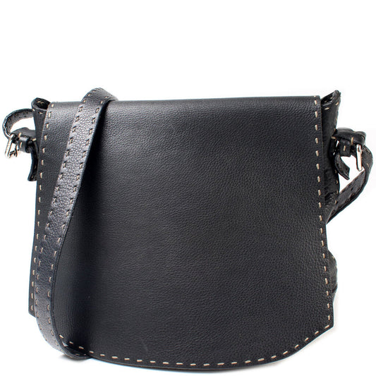 Fendi Leather Stitch Crossbody Bag