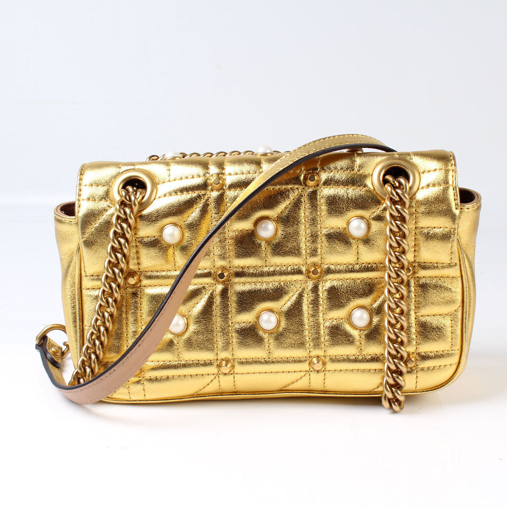 Gucci 446744 Marmont Shoulder Mini Flap Bag
