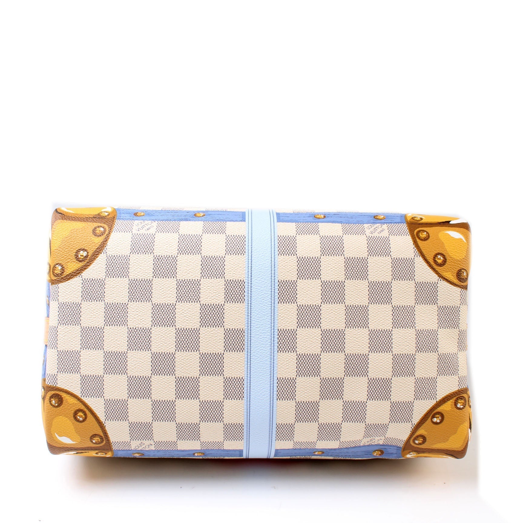 Louis Vuitton Speedy 30 Summer Trunks Bandouliere Damier Azur