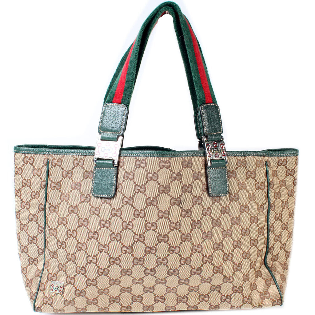 Gucci 145758 GG Canvas Medium Tote Bag