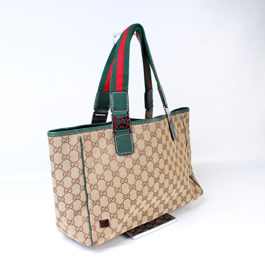 Gucci 145758 GG Canvas Medium Tote Bag