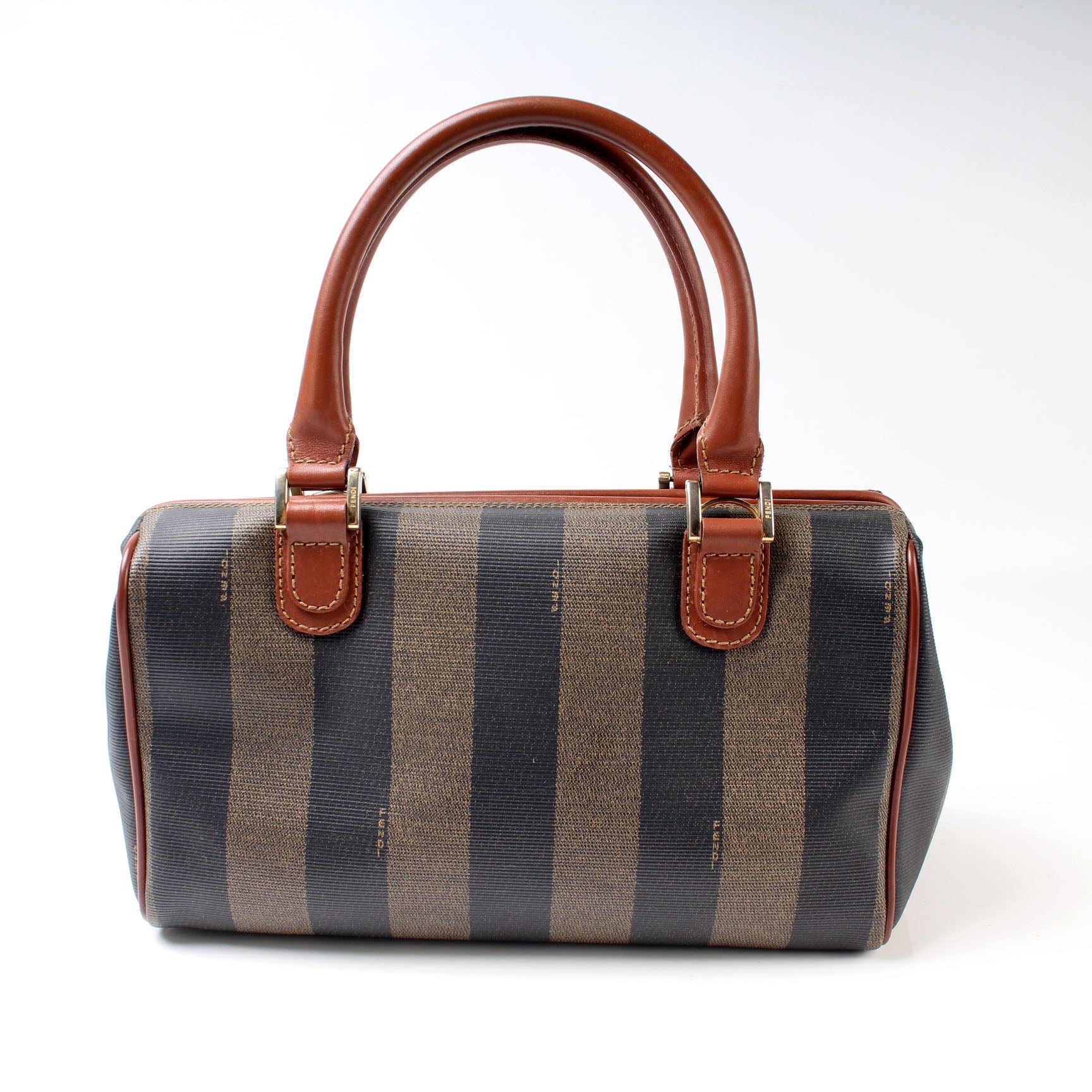 Fendi Pequin Small Boston Bag