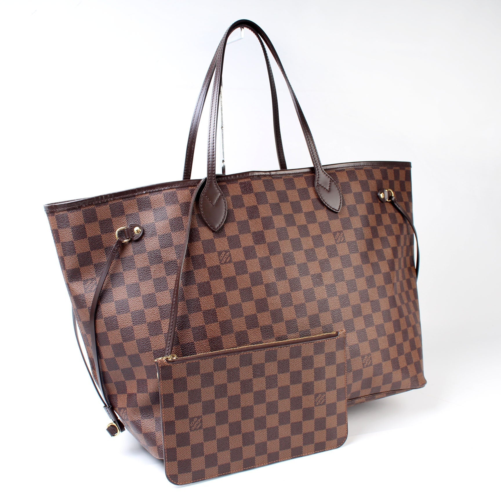 Louis Vuitton Neverfull GM W/ Pochette Damier Ebene
